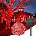 Minetom Solar String Lights Outdoor, 40FT 100 LED String Lights Solar Powered with 8 Lighting Modes, Waterproof Solar Patio Lights Outdoor, Solar String Lights for Outside Tree Yard, Red