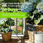 Solar Drip Irrigation System Kit, Auto Watering Kit for 15 Pots, 3W Solar Powered Auto Easy DIY Watering Device, 22 Timing Modes with Anti-Siphoning Device,for Outdoor Garden, Balcony
