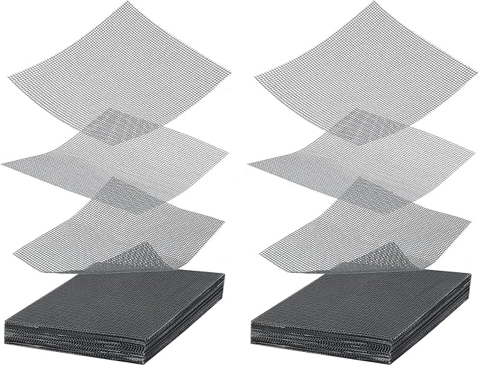50 Packs 4 Inch Flower Pot Hole Mesh Pad, Plastic Mesh Screen Bonsai Bottom Planter Drainage Hole Grid Mat, Plant Succulent Pot Screens Mat Prevent Soil Loss