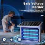 Powerful Large Solar Bug Zapper Outdoor for 10000 sq.ft, Poartable Rechargeable Mosquito Zapper with High Powered, Cordless Solar Fly Zapper for Patio Garden Backyard Farm Pest Control