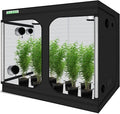 zazzy Grow Tent, 120"x60"x78" Hydroponic Mylar Grow Tent Reflective Garden Growing Dark Room with Observation Window, Removable Floor Tray and Tool Bag for Indoor Plant Growing 10x5