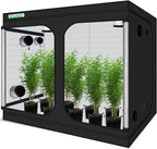 zazzy Grow Tent, 120"x60"x78" Hydroponic Mylar Grow Tent Reflective Garden Growing Dark Room with Observation Window, Removable Floor Tray and Tool Bag for Indoor Plant Growing 10x5