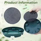 Wenfan 10 Set Invisble Hanging Basket Insert 7”Hang Basket Drip Pan 3-in-1 Plant Saucers Trays Plastic Water Catcher Tray Self Watering Planter Insert Plant Auto Watering Devices for Hanging Basket