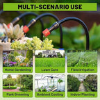 100FT Drip Irrigation Kit - 28 Adjustable 360° Nozzles & T-Connectors for Garden, Lawn & Plant Watering System