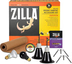 Zilla Desert Habitat Accessory Kit, Starter Kit for Reptiles, Easy Start for Desert-Dwelling Reptiles, Includes Lighting, Bedding and Food, Ideal for Size 10G Terrariums