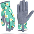 Womens Gardening Weeding Working Gloves, Leather Garden Glove for Women Thorn Proof No Stab for Digging, Planting,Pruning