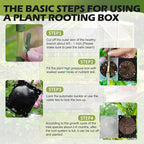 Tree Root Growing Box, Air Layering Pods Propagation Kit, Reusable Half Transparent Plants Asexual Reproduction Grafting Ball with Zip Ties for Fast Propagation Plants (12 Pcs Small)