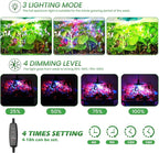 Seed Starter Trays with Grow Lights, 72 Cells Seed Starter Kit with Lights, 4 Timing Set, Germination Kit for Seed Starting Trays, Seedling Starter with High Humidity Control Domes (White, 6PCS)