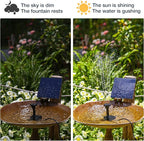 AISITIN Solar Water Pump for Water Feature Outdoor, DIY Solar Fountain Kit with 6 Nozzles and 9.8ft Power Cord, Solar Powered Water Fountain Pump for Bird Bath, Ponds, Garden, Fish Tank, 2 Packs