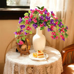 Homsunny Artificial Fake Flowers Plants for Outdoor Summer Decoration, 2 Pcs Faux Silk Flower Bougainvillea Vines Look Real UV Resistant for Home Porch Patio Balcony Yard Spring Decor(Mix Purple)