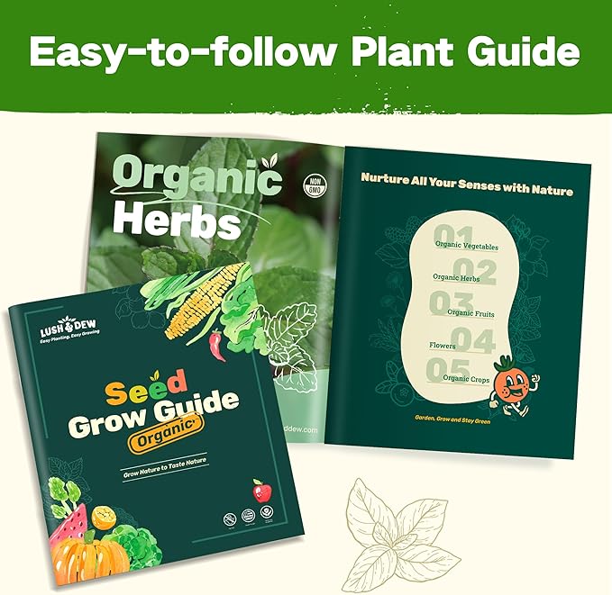 USDA Zone 8 Heirloom Seed Bank, 30,000+ Non-GMO 32 Varieties of Heirloom Seeds for Planting Vegetables Herbs, Survival Seed Kit for Raised Garden Bed Greenhouse, Gardening Gifts for Women Men
