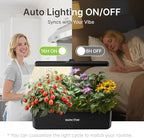 SUNCOZE Hydroponics Growing System Kit 12 Pods, 24W LED Grow Light Indoor Garden, 4L Water Tank with Quiet Pump, Adjustable Height Herb Garden Planter Indoor Kit, Gardening Gifts, Black
