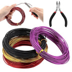 4 Roll Bonsai Wire,with Hand Plier Aluminum Bonsais Training Wire Anodized Aluminum Bonsai Wire Tools for Fine Trunk & Branch Control(Size:4 Roll)
