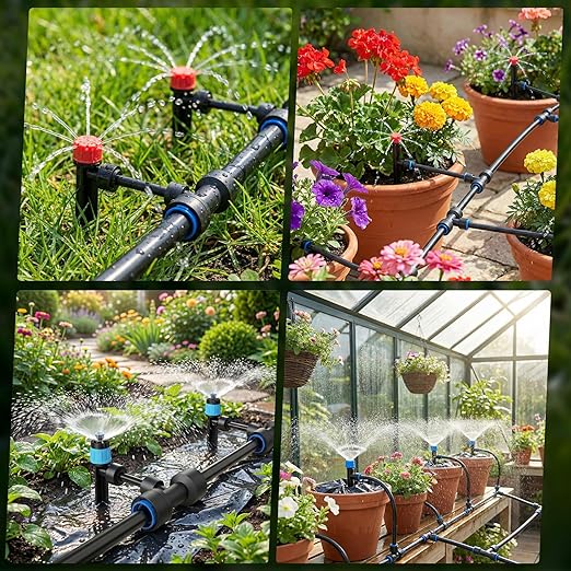 Drip Irrigation System for Garden, 2026 Upgraded Automatic Plant Watering Kit with Quick Connect PE Tubing, 30 Water-Saving Adjustable Drip Emitters for Yard, Lawn, Raised Bed & Greenhouse (100FT)