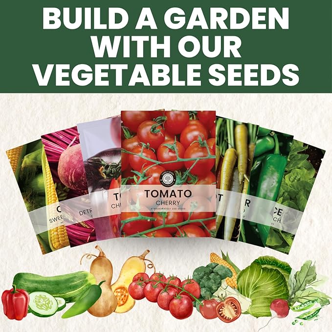 Cherry Tomato – 200 Premium Seeds for Planting – Sweet, Prolific, High-Yielding Heirloom for the 2026 Season – 600-Milligram Pouch