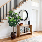 5FT Fiddle Leaf Fig Tree Artificial Plants Indoor - Realistic Fake Plant Ficus Lyrata Trees, Faux Trees Indoor Floor Plant with Sturdy Pot for Home Decor Living Room Office Housewarming Gift