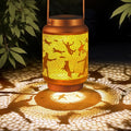 Solar Lanterns Outdoor Waterproof Gifts for Women Grandma Gifts for Mom Human Dog Projection Garden Decor Solar Hanging Lantern Metal for Patio Yard Festival Pathway Landscape