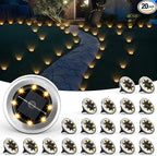 SOLPEX Mini Solar Ground Lights, 20 Pack Solar Lights Outdoor Waterproof, Pathway Lights Solar Powered, Solar Garden Light, Landscape Lighting for Yard Driveway Walkway (Warm White)