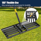 Professional Lawn Leveling Rake 30x10in - Heavy Duty Leveling Tool with 80" Adjustable Stainless Steel Handle | Golf Field Sand Spreader, Football Pitch Grass Leveler | Rustproof Turf Grading Rake