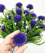 PASYOU Simulation Dandelions, 12 Inch Artificial Dandelions Fake Dandelion Flowers, Gerbera Flower Ball Faux Plants Bouquet for Table Arrangement Wedding Party Decorations Garden Balcony Purple 4 Pack