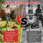 21V Cordless String Trimmer & Edger, 12" Auto-Feed Grass Cutter with 2.0Ah Battery & Fast Charger, 2-in-1 Electric Weed Wacker Lawn Tool for Yard Garden Maintenance-Red