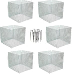 6 New Small Wire Plant Protectors, 12" Square, 12" high (Vinyl Coated Rust Resistant Wire)