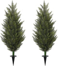 3.6FT Fake Topiary Trees Artificial Outdoor 2 Pcs Faux Cedar Tree UV Resistant Shrubs for Outdoor Patio, Porch, Garden Indoor Planters Home Decoration