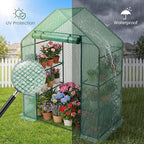 Greenhouse for Outdoors,55 x 28 x 78'' Small Greenhouse,Walk in Plant Greenhouses with 3 Tiers 6 Shelves,Heavy Duty with Durable PE Cover,Heavy Duty Plant Greenhouses for Garden and Backyard
