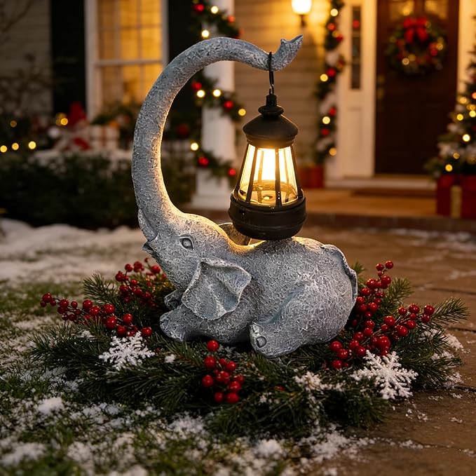 Elephant Statue for Garden Decor with Gift Appeal - Ideal Gifts for Women, Mom or Birthdays, Beautifully Crafted Outdoor & Home Decor to Wow Your Guests