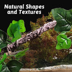 VCEPJH Reptile Climbing Branch Decor 2 Pcs Bendable Jungle Vine with Suction Cup Terrarium Plant Decoration for Gecko Bearded Dragons, Snake,Frogs, Chameleons Cage Accessories (W)