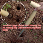 Plant Hole Digger for Planting - Handheld Seed Dispenser Tool, Seed Dibber Gardening Tool, Handheld Digger Garden Seeds Planting Tools for Plantings Tulip Daffodil Saffron Vegetable Seeds (2pcs)
