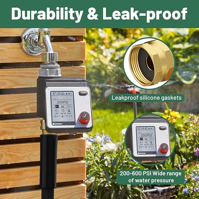 Short Garden Hose 1 ft x 5/8" Female to Female, Heavy Duty Small Water Hose Extender Connector, Leak-Free Connections Hybrid Rubber Leader Hose with 3/4" Double GHT Fittings, Black