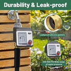100 ft Garden Hose, 5/8 in Heavy Duty Water Hose, Flexible and Durable, Lightweight Rubber Hybrid Hose, Leak-Free Connections, Male to Female 3/4'' Brass Fittings for Patio, Lawn, Black