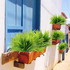 Ouddy Decor 12 Bundles Artificial Boston Ferns Artificial Plants Outdoor Greenery Stems Faux Shrubs UV Resistant for Garden Front Porch Table Window Box Home Decorations