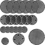 Bivethoi 150pcs Plant Pot Hole Cover - Bonsai Drainage Mesh Screens (3 Sizes, Black)