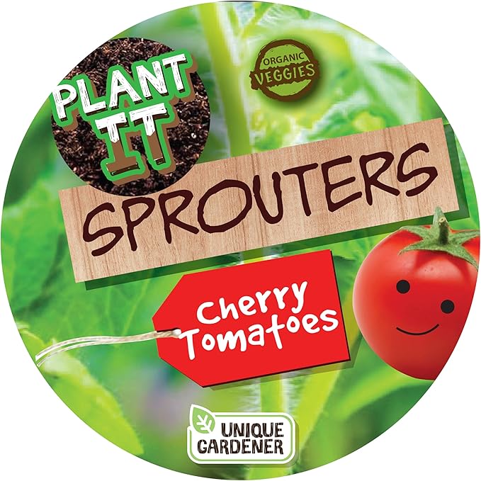 Unique Gardener Plant-It Starters Plant Seeds 4-Pack, DIY Indoor Succulents and Live Plants for Home or Garden Planting, Grape Tomato