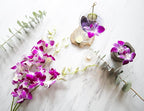 KaBloom - The Ulitmate Purple Orchid Bouquet with Vase - Fresh Flowers for Birthday, Valentine's & Mother's Day