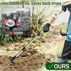 Weed Puller Tool with Long Handle – 2-in-1 Handle Garden Hoe and Weed Rake, Hoe Garden Tool for Home Gardens, Lawns, and Yards