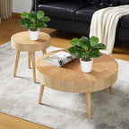 GnFlus Artificial Plants Set of 2 Fake Fiddle Leaf Fig with White Pots Faux Potted Plants for Home Office Garden Indoor Outdoor Desk Decoration Green