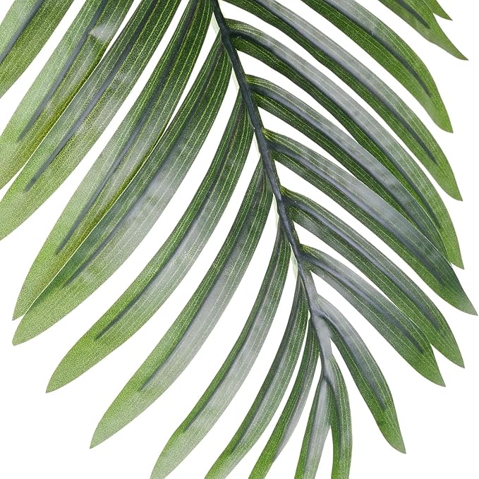 6ft Artificial Palm Tree Indoor Plant，Triple Faux Tropical Areca Floor Plant in Pot，Artificial Plants with Lifelike Leaves for Home Office Decor