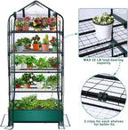 5 Tier Mini Greenhouse for Indoor Outdoor, Portable Green House with Durable PVC Cover and Shelves for Seedling, Heavy Duty Greenhouse with Waterproof Mat and Cover Tape, Gardening Gifts for Women Men
