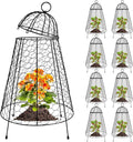 Kalolary 8 Packs Plant Protectors from Animals, 20.5'' x 12 Large Wire Plants Cage Metal Garden Protection Chicken Wire Cloche with Stakes for Keeping Bunny Squirrels & Pets Out(Bell)