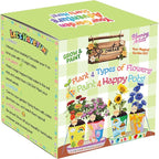 Paint & Plant Flower Growing Kit, Complete Gardening Set with 4 Ceramic Pots, Soils, Seeds and Other Tools, Ideal for Educational Arts and Crafts DIY Gift