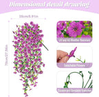 Fake Artificial Flowers for Outdoors Decoration, 2 PCS Faux UV Resistant Artificial Outdoor Flowers, Fake Hanging Plants Look Real Daisy No Fade Spring Decor for Porch Home Patio Balcony and Yard