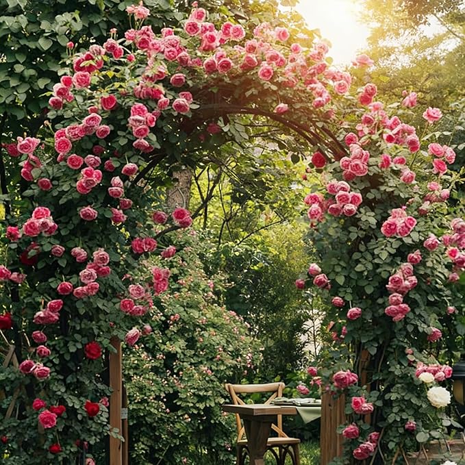 Climbing Rose Seeds for Planting, 608+pcs Perennial Rose Rosa Flower Seeds Plants, Non-GMO Heirloom Rare Attracts Pollinators Blooms Flowers Plants for Home Garden Outdoors Indoors