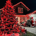 JMEXSUSS 600 LED Red Christmas Lights Outdoor, Red String Twinkle Fairy Lights Indoor Plug in, Valentines Day Lights Clear Wire for Tree Party Christmas Graduation Party Decorations