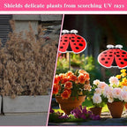 4 Pack Corrugated Plastic Plant Umbrellas for Outdoor Plants 12 Inch Garden Plant Shade Cover Hot Sun Animal Plants Umbrella for Patio, Potted Plant and Garden Beds Decor