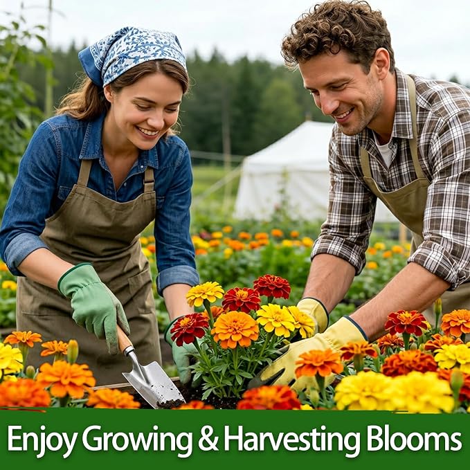 LUOJIBIE Marigold Seeds, 7000+ Mixed Colors Large Blooms Seeds Bulk Pack, Marigold Seeds for 2026, High Germination Non-GMO, Wildflower Seeds for Planting Indoor Outdoor, Open Pollinated