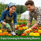LUOJIBIE Marigold Seeds, 7000+ Mixed Colors Large Blooms Seeds Bulk Pack, Marigold Seeds for 2026, High Germination Non-GMO, Wildflower Seeds for Planting Indoor Outdoor, Open Pollinated