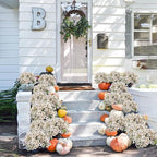 Uieke 16 Bundles Outdoor Artificial Flowers UV Resistant Fake Flowers No Fade Faux Plastic Plants for Garden Porch Window Box Home Outside Hanging Planter Spring Summer Décor (White)